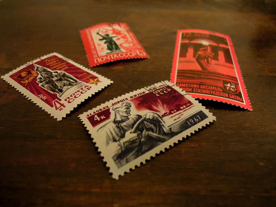 Postage Stamp, Character, the soviet union, old, retro, vintage, HD wallpaper