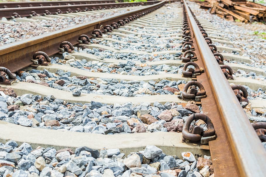railroad, tracks, train, railway, travel, path, transportation HD wallpaper