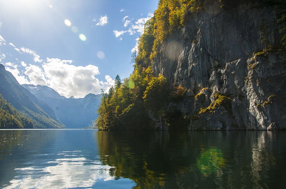 the scenery, tourism, background, water, lake, scenics - nature HD wallpaper