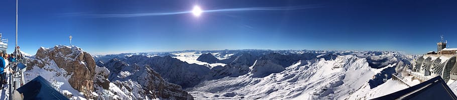 snow, panoramic image, panorama, nature, scenics - nature, sky HD wallpaper