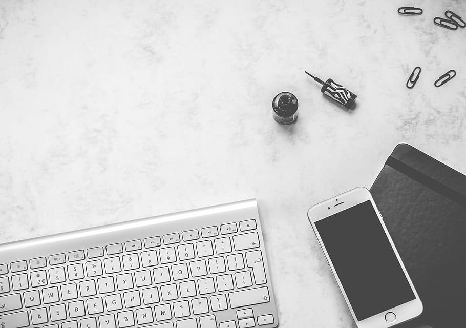 silver iPhone 6, technology, computer, flatlay, modern, digital HD wallpaper
