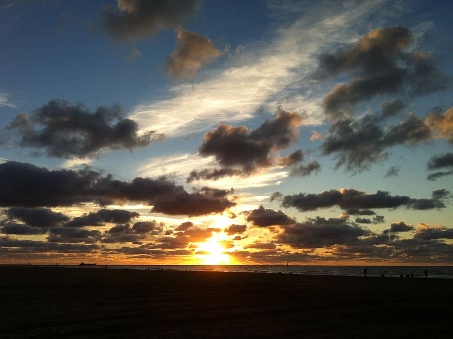 Air, Setting Sun, Netherlands, sunset, sky, cloud - sky, scenics HD wallpaper