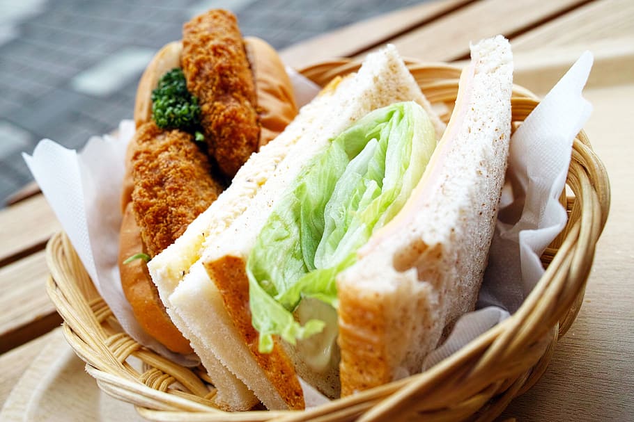 Western, Bread, Sandwich, Basket, croquettes, coffee, cuisine HD wallpaper