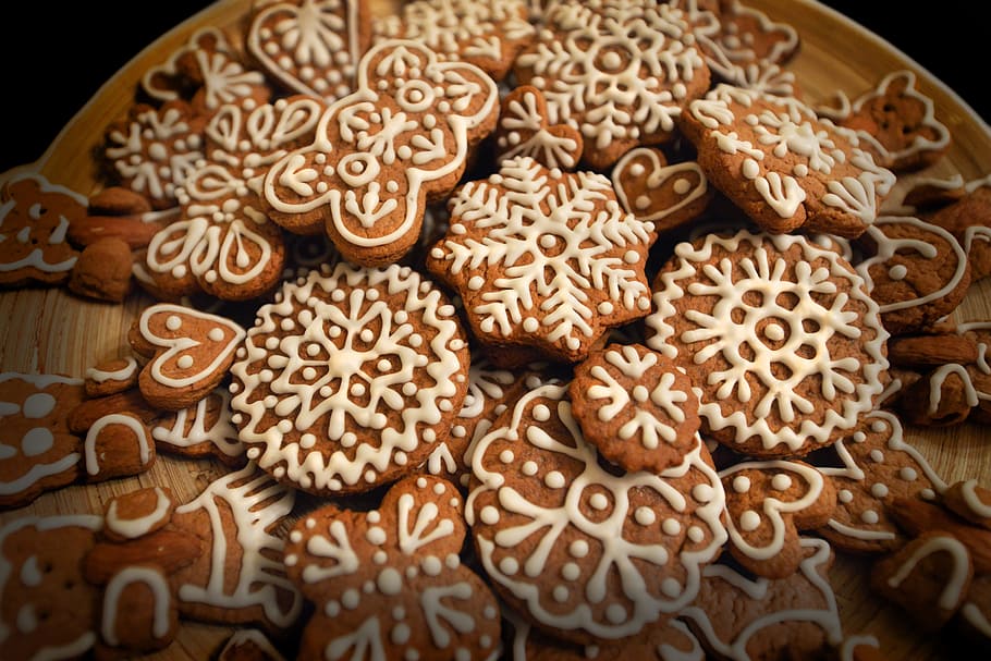 baked cookie lot, cakes, holidays, ginger, food, food and drink HD wallpaper