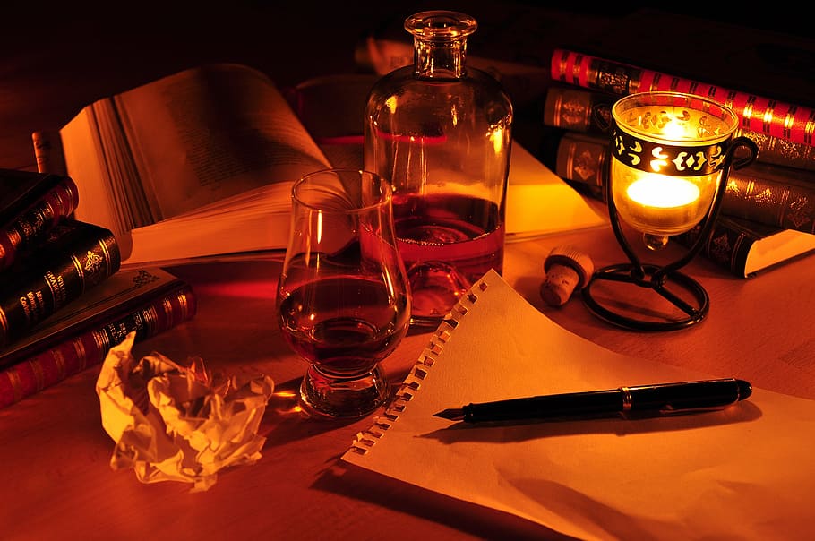 black ballpoint pen on top of white paper, mood, romance, atmosphere HD wallpaper