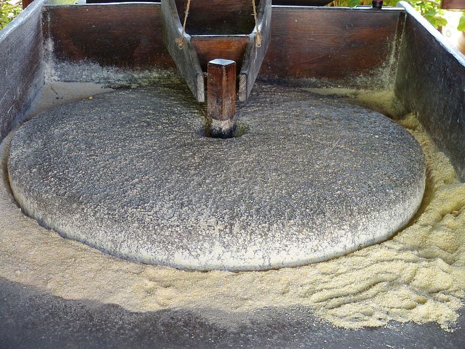 gray metal container, Flour Mill, Grind, Grain, cereals, agriculture HD wallpaper