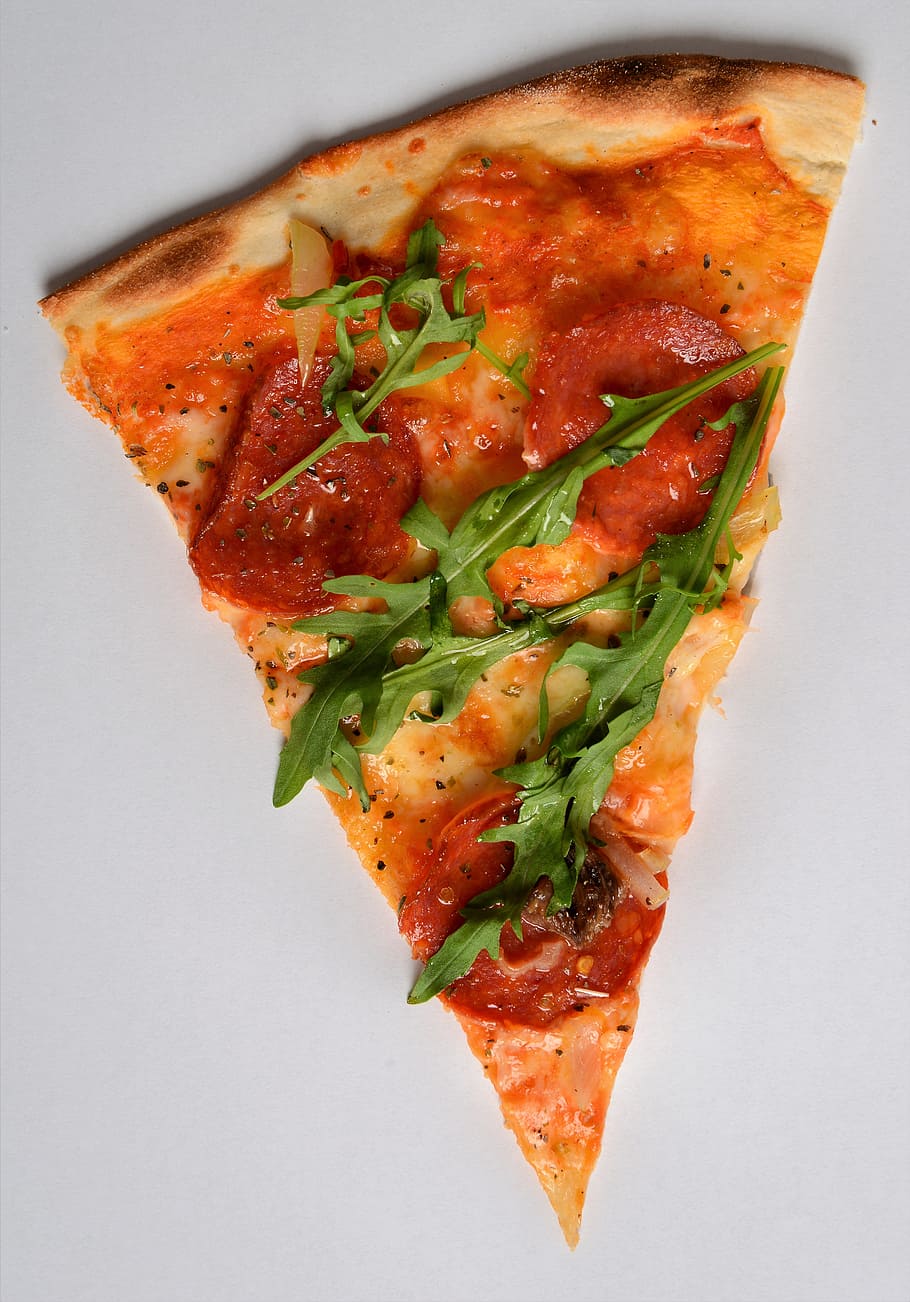 pizza, eating, arugula, dish, meal, italian, an italian dish HD wallpaper