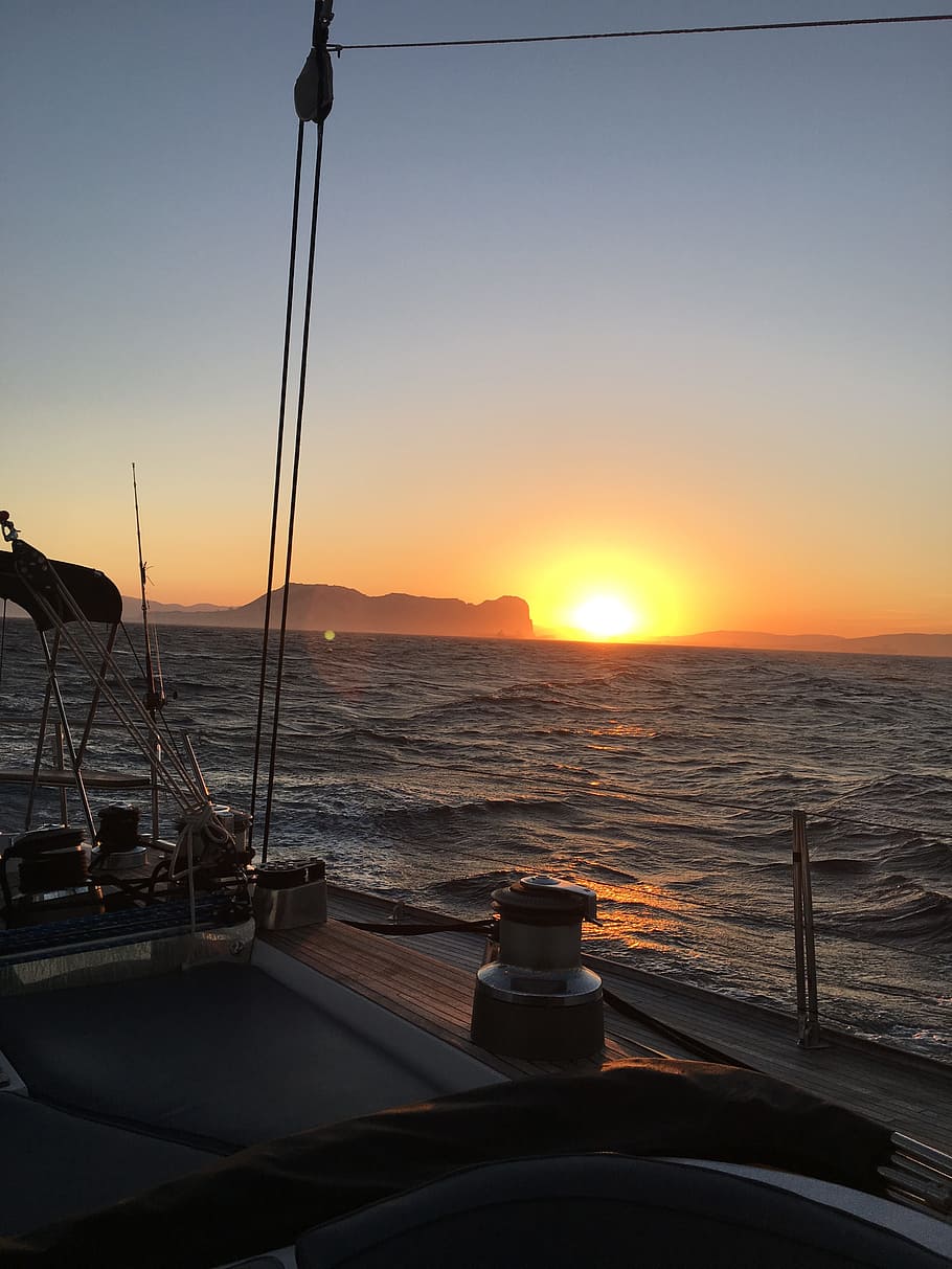 sail, sunset, abendstimmung, romantic, sailing boat, sailing vessel HD wallpaper