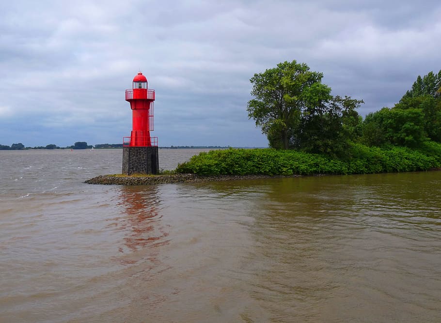 Beacon, Navigation, Nature, Shipping, lighthouse, daymark, elbe HD wallpaper