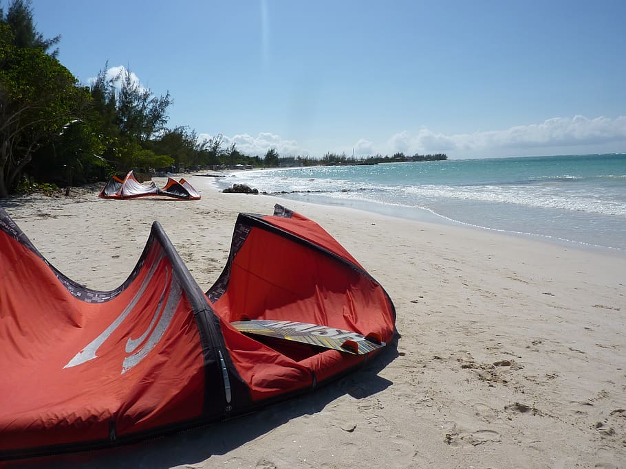 jamaica, kite, beach, sea, vacations, nature, sand, outdoors HD wallpaper