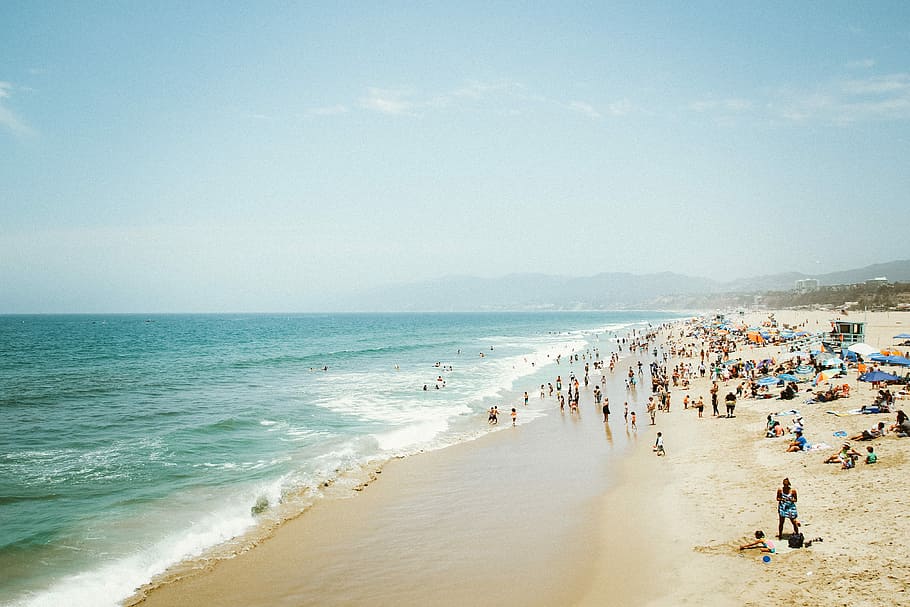 Free download | HD wallpaper: group of people near beach, people ...