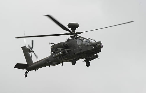 Ah-64D, Apache, Attack Helicopter, flight, aviation, aircraft HD wallpaper