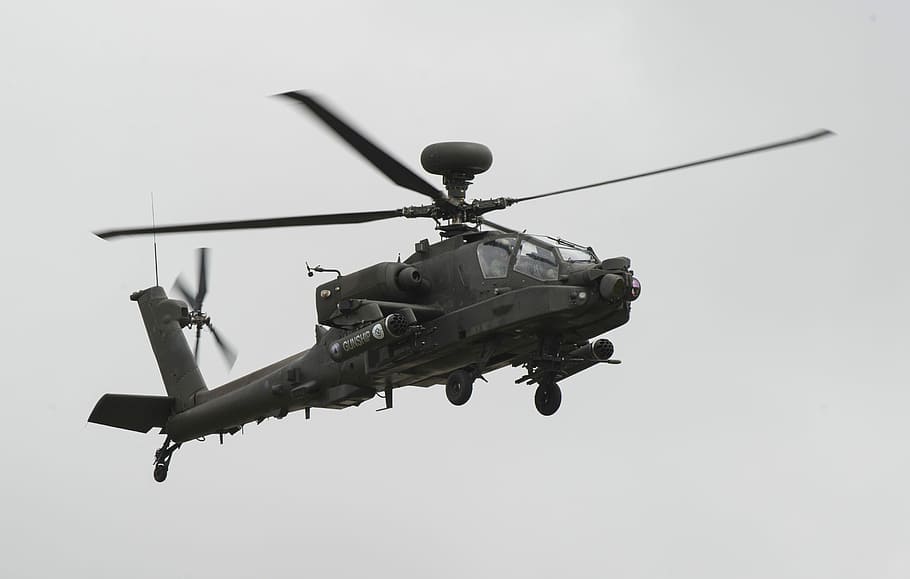 Ah-64D, Apache, Attack Helicopter, flight, aviation, aircraft HD wallpaper