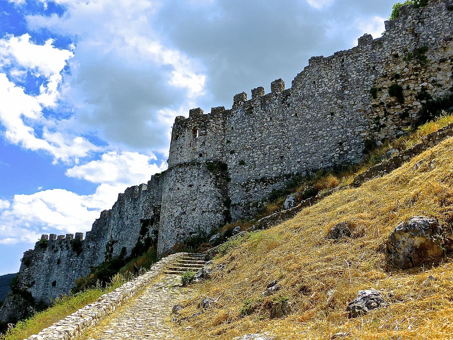 fortification, wall, fortress, stone, ancient, landmark, stronghold HD wallpaper