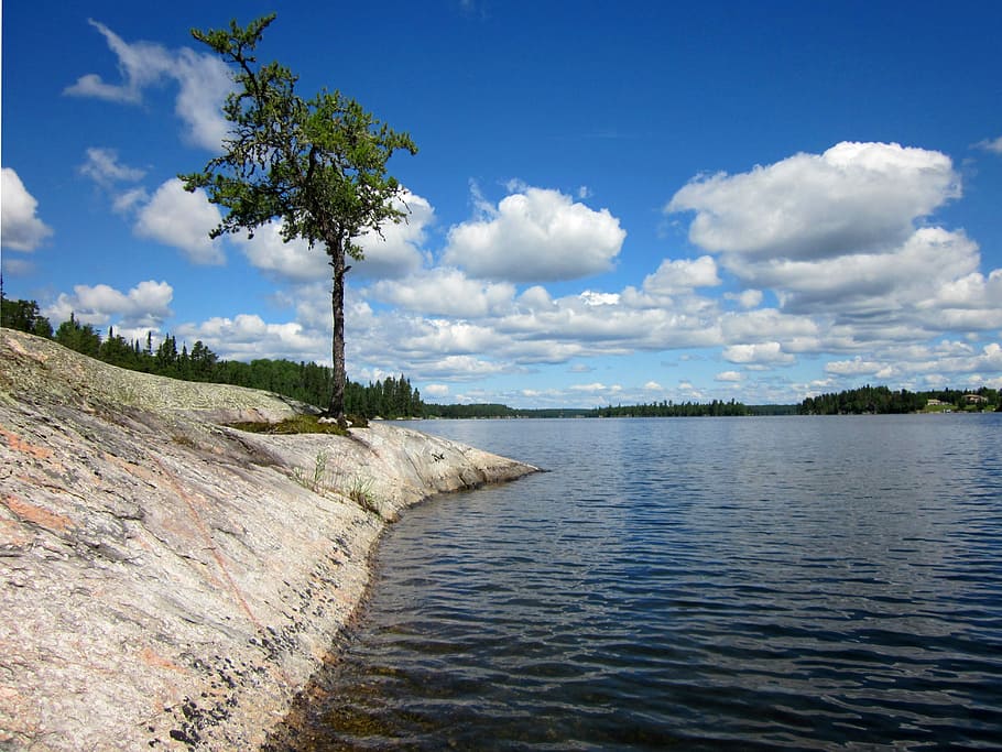 Canadian Shield, Lake Of The Woods, Rock, precambrian, lakeside, HD wallpaper