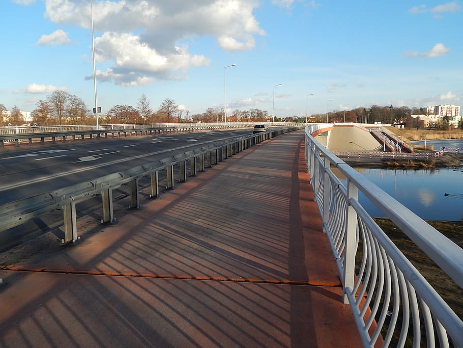 bridge, water, river, way, transportation, sky, architecture HD wallpaper