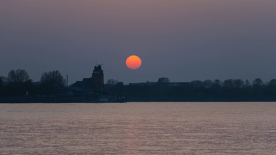 elbe, hamburg, blankenese, ship, water, port, port city, elbe beach, HD wallpaper