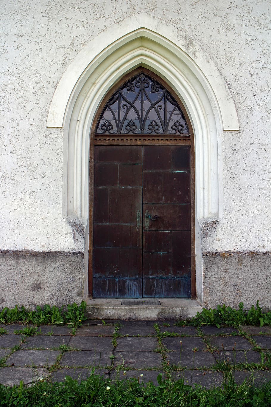 pointed arch, entrance door, church door, home, building, input, HD wallpaper