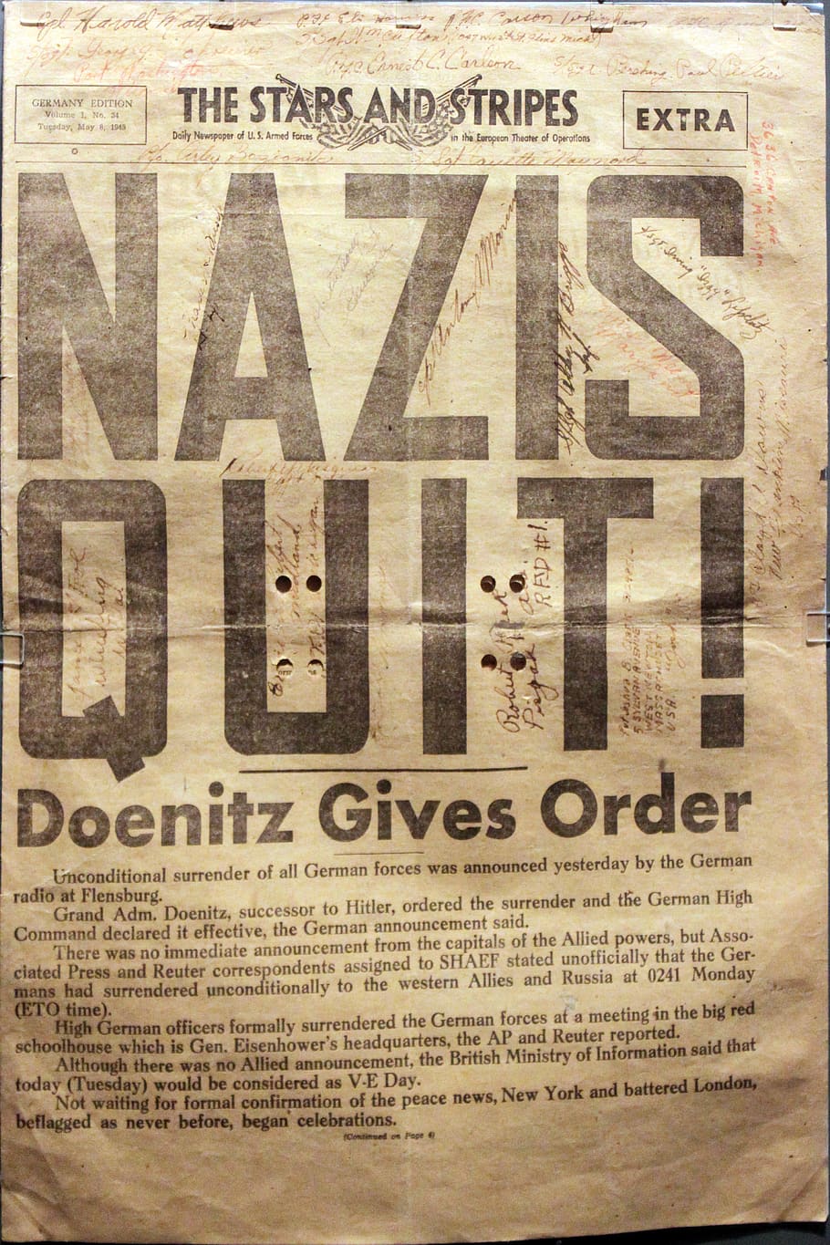 the stars and stripes extra, newspaper, nazis, ww2, daily, european, HD wallpaper