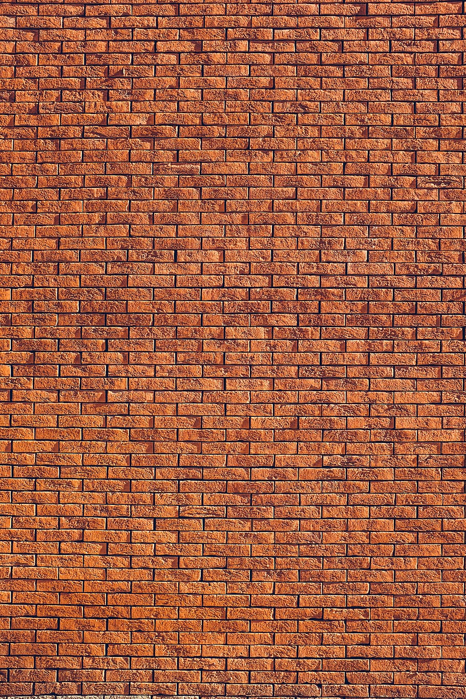 brown wall cladding, brown concrete brick, pattern, sunlight, HD wallpaper