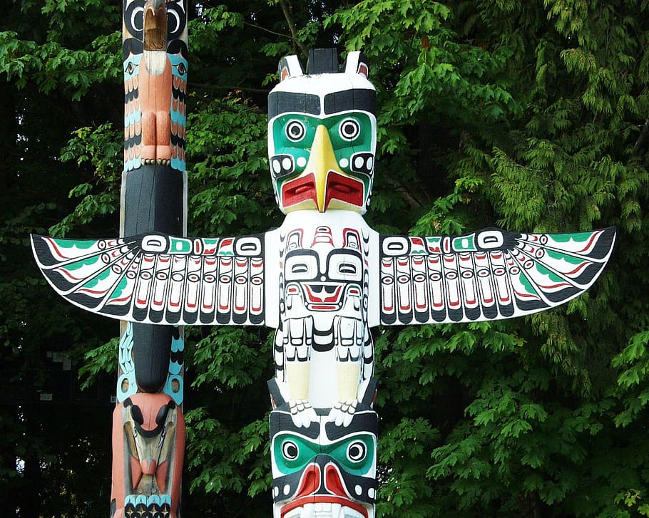 white, black, green, and red decor, native, indian, vancouver