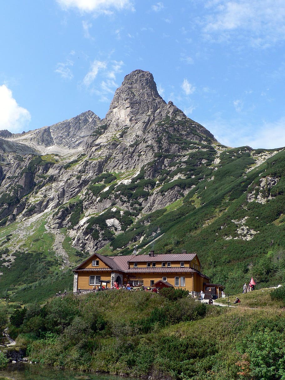 vysoké tatry, slovakia, mountains, country, cottage on the green ball, HD wallpaper