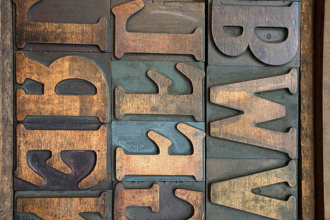 HD wallpaper: brown wooden freestanding letters, wooden alphabet