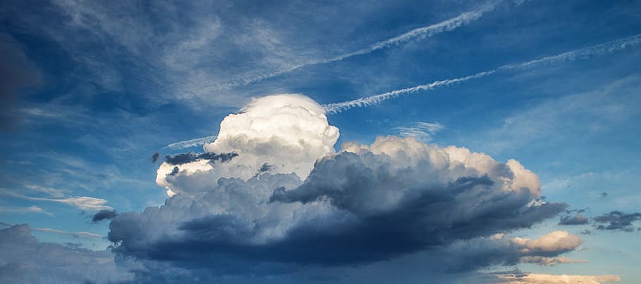 clouds, the sky, storm, the clouds, clear, panorama, nature HD wallpaper
