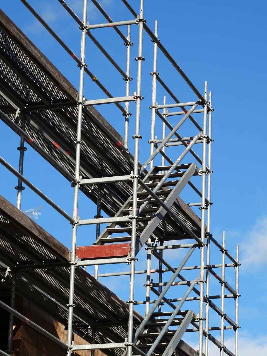 Scaffolding, Building, Frame, building frame, working scaffold, HD wallpaper