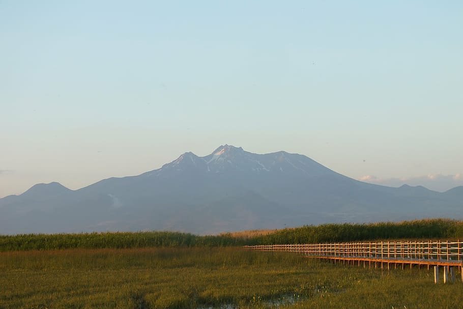 erciyes, mountain, high, mountains, clouds, wooden houses, landscape HD wallpaper