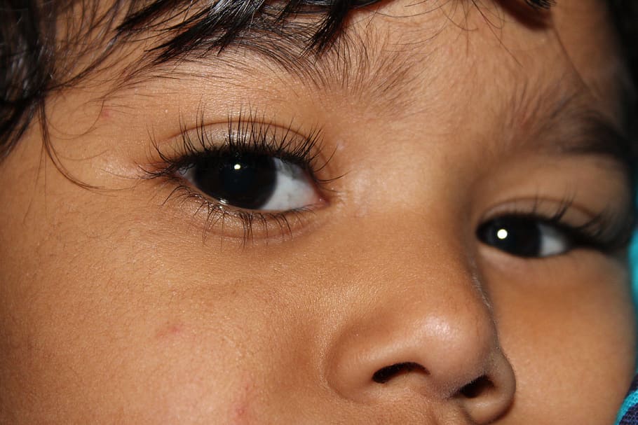 Child, Face, Brown Eye, Close-Up, eyes, human eye, childhood HD wallpaper
