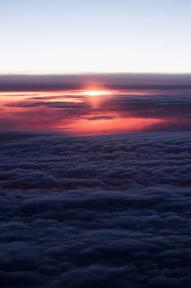 sea of gray clouds in sunset, sky, sunrise, nature, summer HD wallpaper