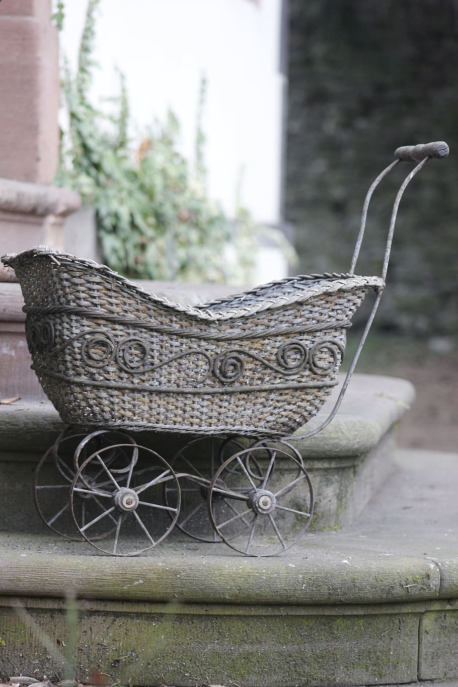 old, nature, antique, style, summer, rustic, baby carriage HD wallpaper