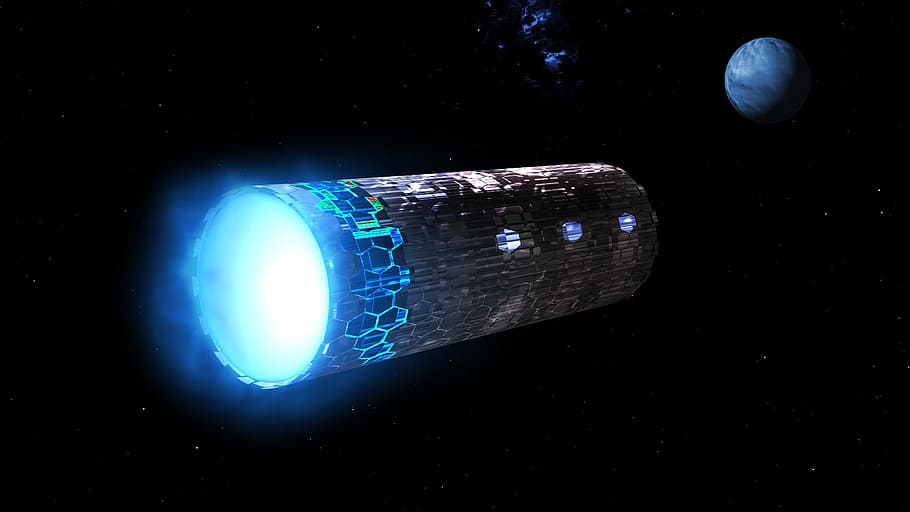spaceship and planet digital wallpaper, ufo, spacecraft, astronomy HD wallpaper