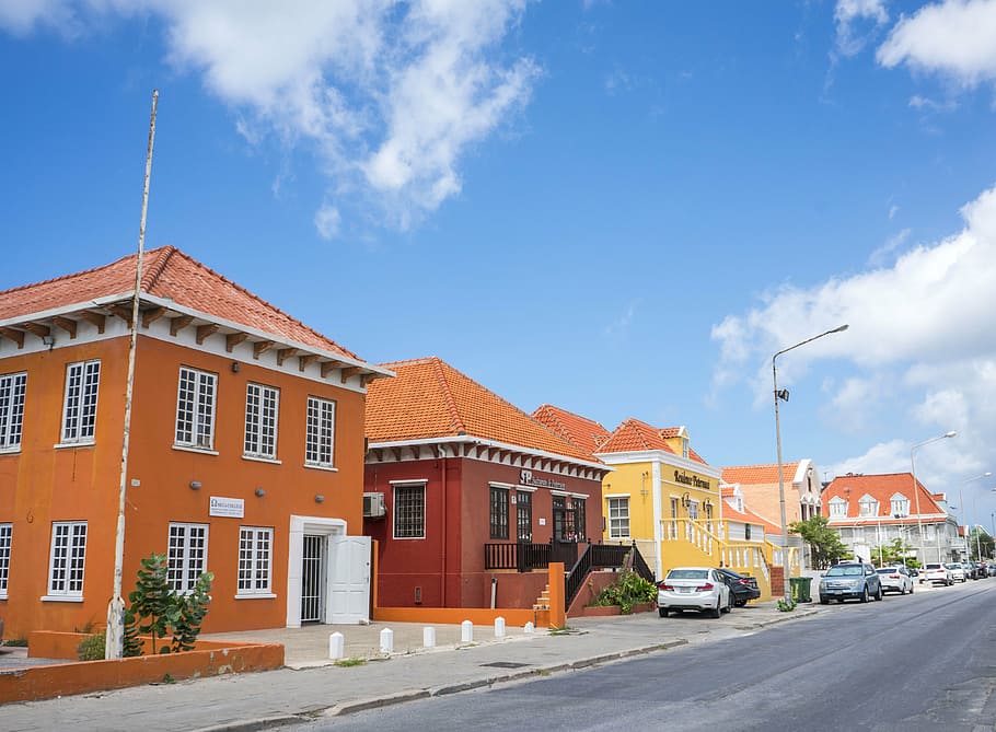 curacao, town, architecture, city, antilles, willemstad, caribbean, HD wallpaper