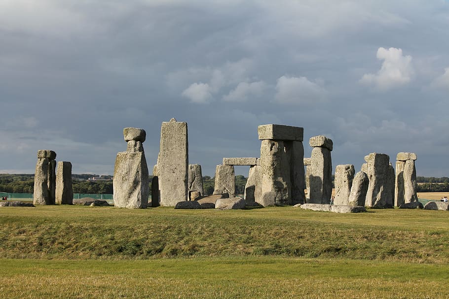 ancient, architecture, art, daylight, england, grass, landmark HD wallpaper