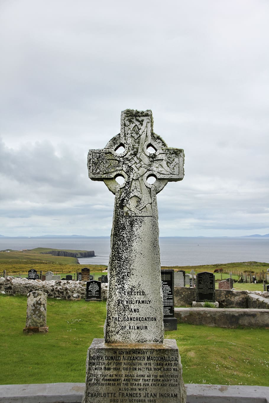 tombstone, celtic, scotland, scottish, cross, old, cemetery, HD wallpaper