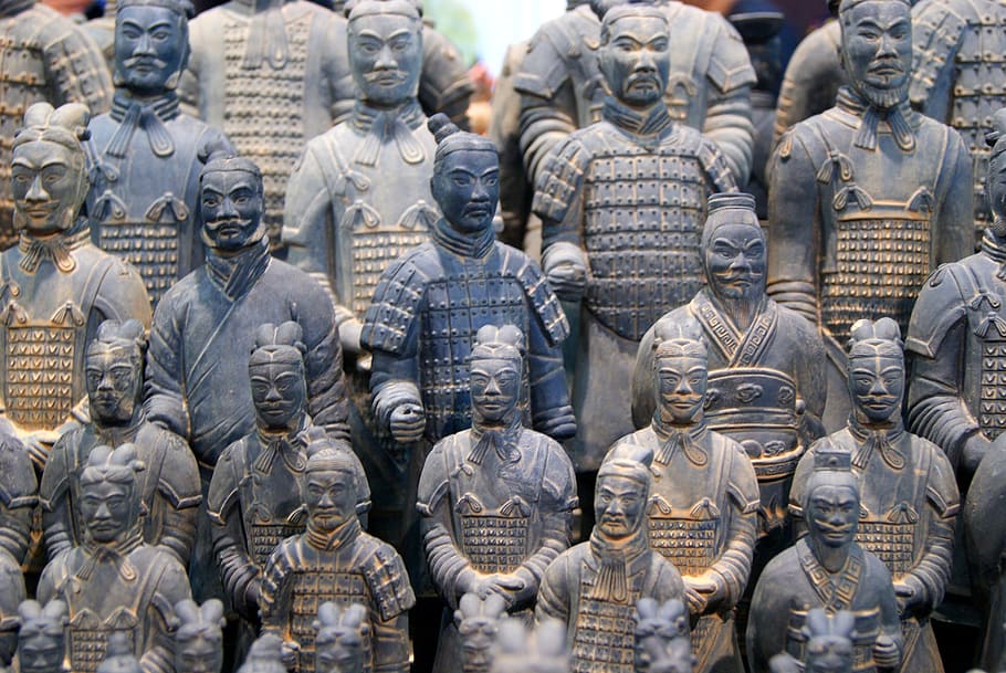 soldier, terracotta, qin shi huang, china, terracotta army