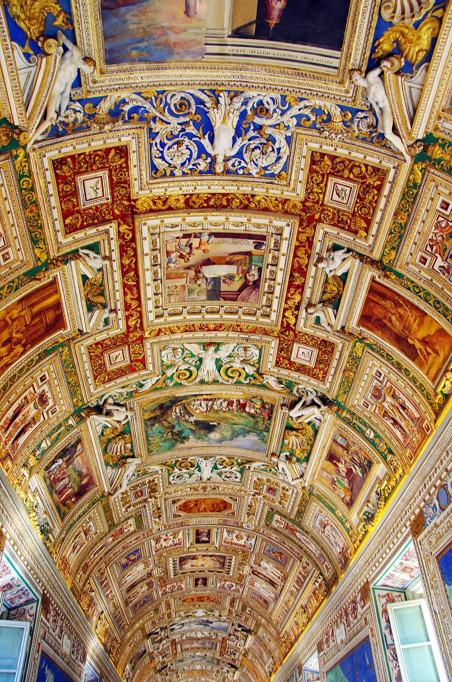 Italy, Rome, Vatican, Museum, Ceiling, fresco, decoration, mural, HD wallpaper
