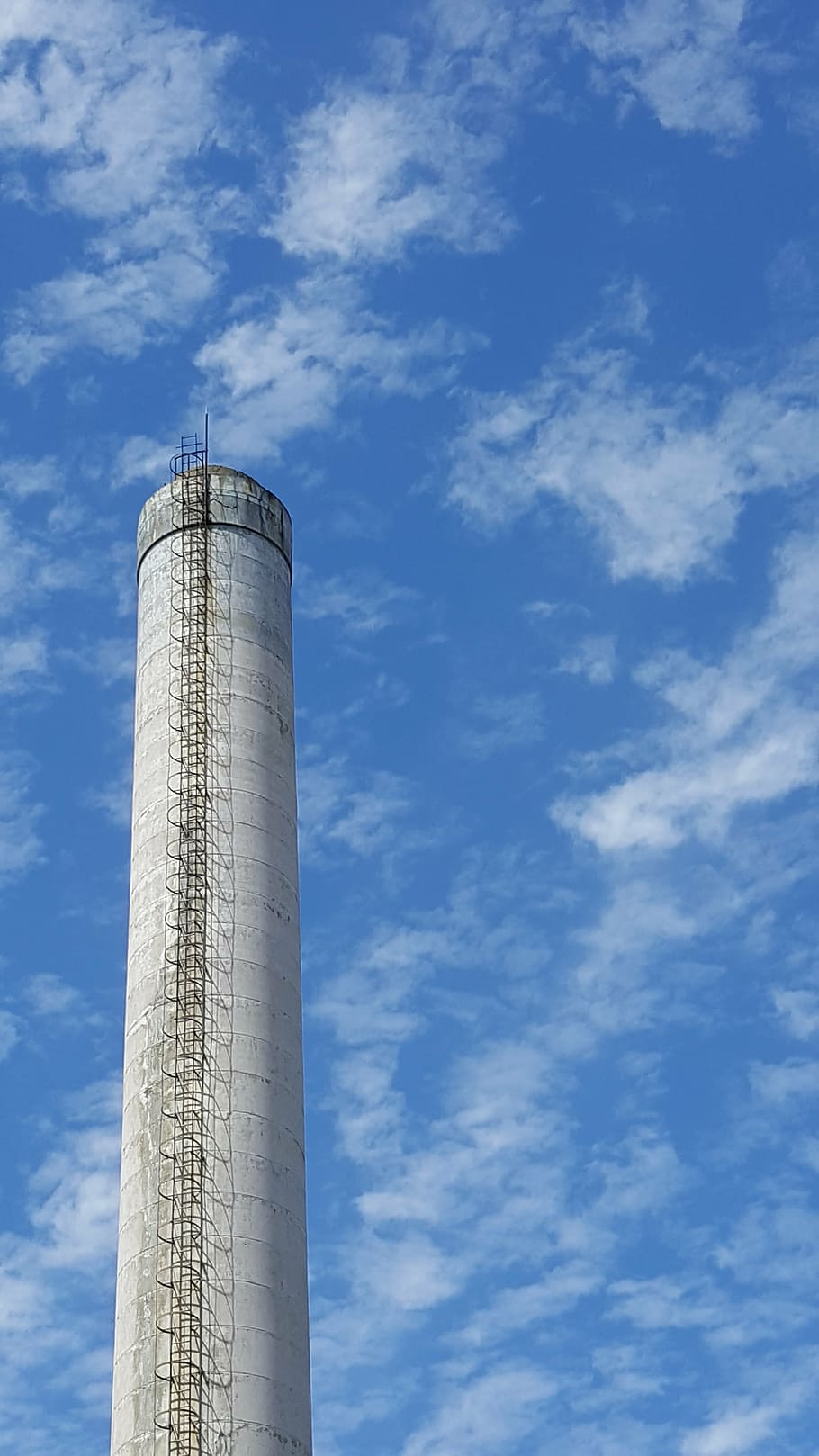 sky, chimney, post, cloud, blank, factory, industry, pollution HD wallpaper