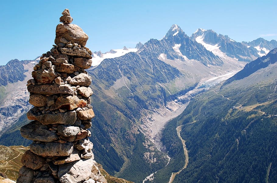 Nature, Landscape, Mountain, Monolith, snow, background, scenics HD wallpaper