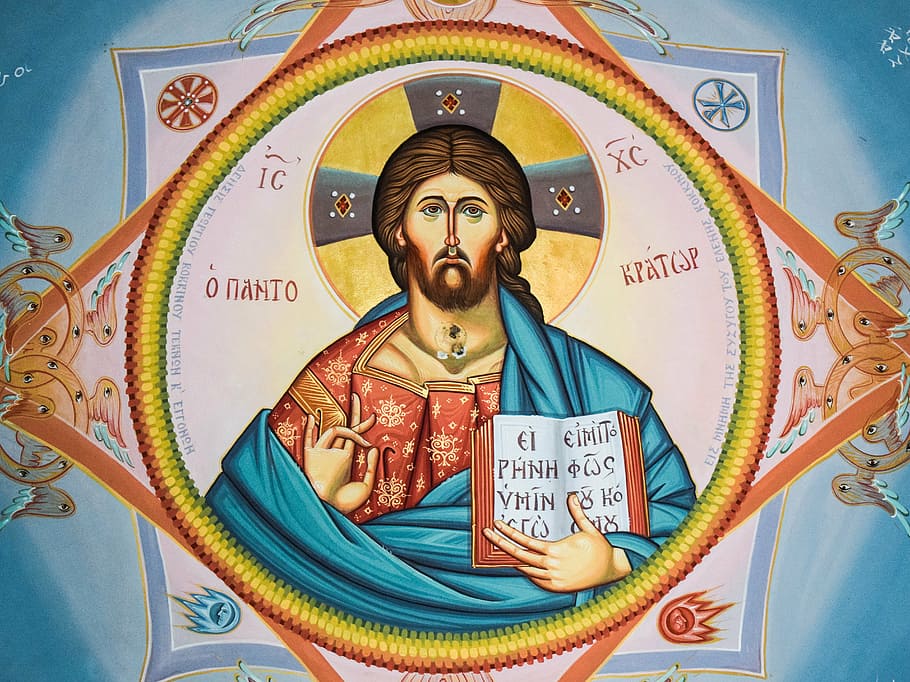 pantocrator, iconography, painting, church, orthodox, religion, HD wallpaper