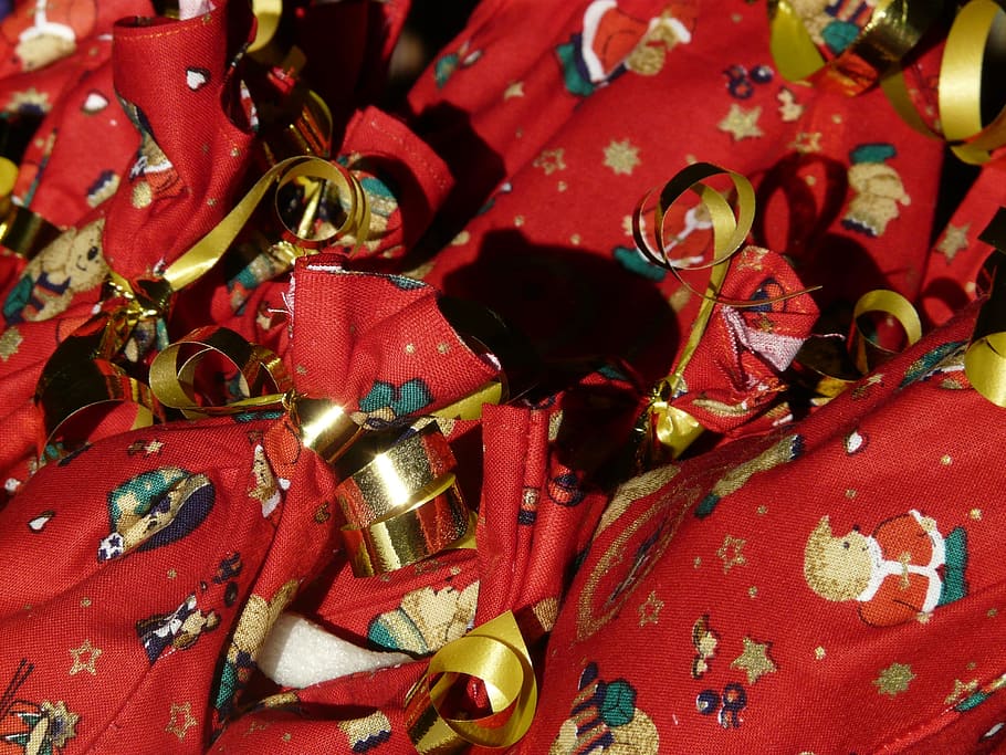 Advent Calendar, Packed, nicholas, made, bag, red, decoration HD wallpaper