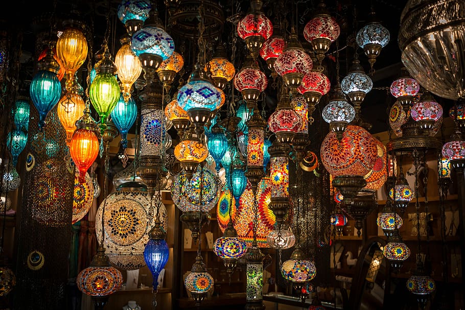 Lamps, assorted pendant lamp hanging, lantern, lights, display HD wallpaper