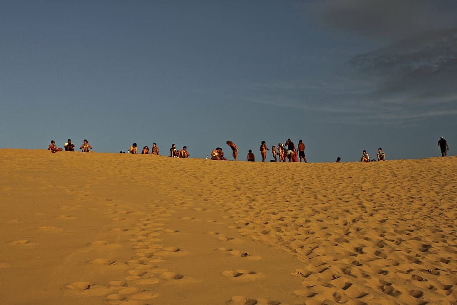 dune you pilat, france, sand dune, atlantic, sea, dune du pilat, HD wallpaper