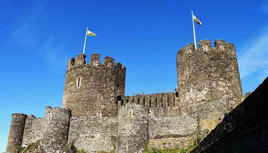 castle, wales, tower, uk, welsh, history, stone, wall, old HD wallpaper