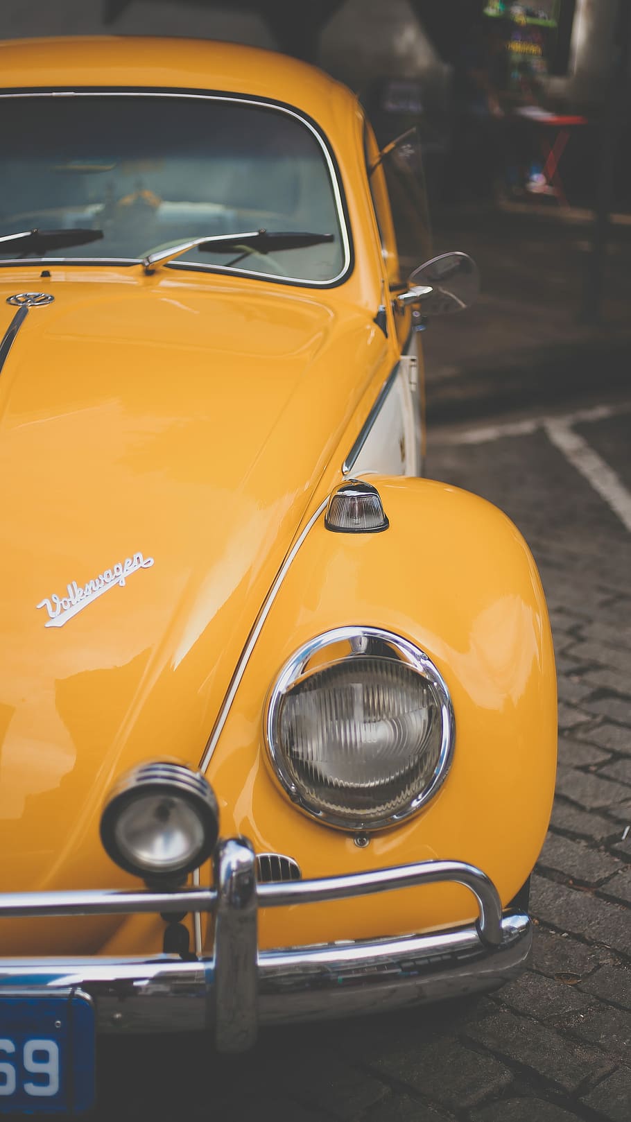 yellow Volkswagen Beetle, photo of yellow Volkswagen Beetle, car HD wallpaper