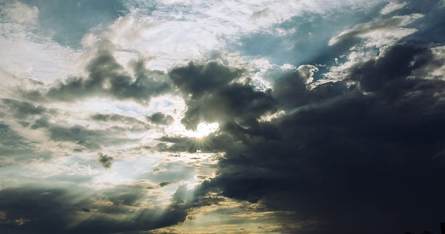 sunlight, sunshine, dark, clouds, cloud - sky, beauty in nature HD wallpaper