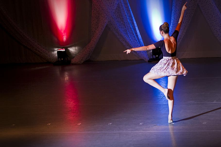 Dance II by Mirza Causevic, photo of ballerina performing on stadium HD wallpaper