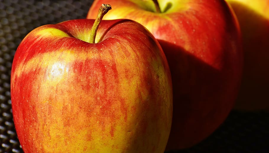 apple, fruit, ripe, healthy, vitamins, red, food, still life HD wallpaper
